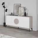 Madia 4 Ante 180x35,6x82 cm in MDF Gora Light Mocha
