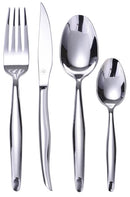 Set Posate 16 Pezzi Finitura Argento Metallizato Lucido