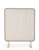 Paravento da Esterno 120x50x150h cm in Alluminio e PP Babilo Pelican e Beige 