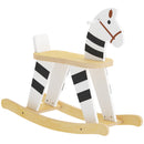 Cavallo a Dondolo per Bambini 1,5-3 Anni 68x26x53 cm con Base Larga in Legno MDF e Multistrato Multicolore      
