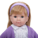 Bambola Bebè con Vestitino a Fiori Viola 36cm JC Toys