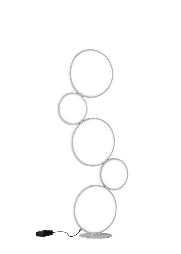 LED-Stehlampe für den Innenbereich aus mattweißem Metall sconto