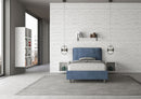 Letto 1 Piazza E Mezzo Imbottito in Microfibra Antea Large Blu Varie Misure
