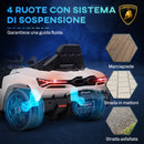 Macchina Elettrica per Bambini Licenza Lamborghini Revuelto 12V Guida Manuale e Telecomando Bianco 