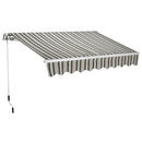 Tenda da Sole Barra Quadra 200x250 cm Tessuto in Poliestere Riga Verde