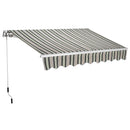 Tenda da Sole Barra Quadra 200x300 cm Tessuto in Poliestere Riga Verde