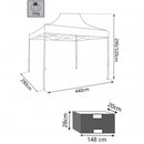 Gazebo Party 3x4,5 m in Alluminio Bianco