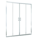 Porta Parete Doccia 2 ante Scorrevoli Centrali in Cristallo Trasparente 6mm H195 Bonussi Tosca Varie Misure