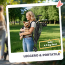 Passeggino per Cani 76x44x103 cm con 2 Finestre a Rete Nero e Verde Scuro   