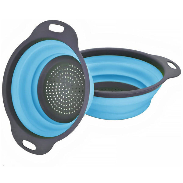 Set mit 2 zusammenklappbaren runden Sieben aus rutschfestem und platzsparendem Silikon online