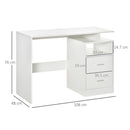 Scrivania da Ufficio 108x48x76 cm in Legno Bianco