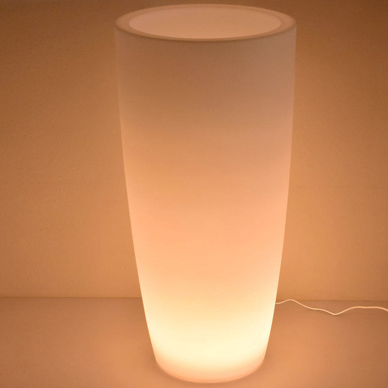 Vaso Luminoso da Giardino a LED Ø43 cm in Resina 5W Cypress Bianco Caldo