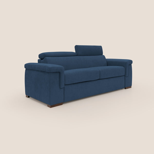 sconto Divano Letto 3 Posti 240x100x95 cm in Tessuto Blu