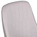 Set 6 Sedie Imbottite 45x42x92 cm in Similpelle Tortora