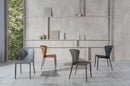 Set 4 Sedie 49x56xH82 cm in Similcuoio Break Grigio Chiaro