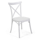 Sedia 47x51xh90 cm in Plastica Cross Bianco