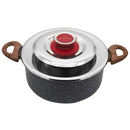 Kit 2 Coperchi Magici Antiodore Ventur Magic Ø27, Ø31 cm Cooker in Acciaio Inox Pomello Rosso
