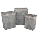 Set 5 Cesti Porta Biancheria Lesly in Rattan Tortora