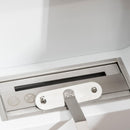 Camino a Bioetanolo da Parete 48x18x48 cm in Acciaio Inox Bianco