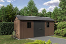 Casetta Box da Giardino 476x230x246 cm Newton Plus 7515/1575 Doppia Opzione Montaggio in Resina Evotech+ Marrone      
