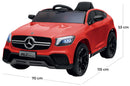 Macchina Elettrica per Bambini 12V con Licenza Mercedes GLC Coupè Rossa