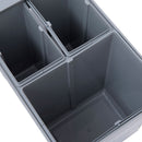 Pattumiera Differenziata 3 Contenitori 48x34,2x41,8 cm 40lt per Mobili Grigio