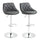 Set mit 2 Barhockern 51,5 x 48 x 83-104 cm in schwarzem Kunstleder