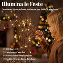 Set 3 Renne di Natale Luminose da Esterno Alte 120 cm con 200 LED Bianco Caldo 8 Modalità e Timer in Metallo e Rattan PP Marrone      
