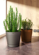 Vaso da Interno e Esterno Ø19x18cm in Polipropilene Orione 19 Ash Antracite