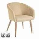 Poltrona Relax in Legno e Tessuto Colore Beige Chiaro Mod. Morla 60x58x77H cm