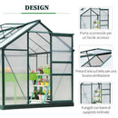 Serra da Giardino per Piante 190x252x201 cm in Policarbonato Anti UV Verde