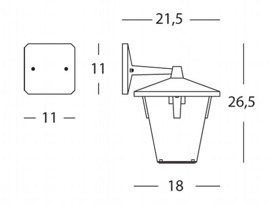 Applique da Esterno in Basso Sovil Eureka Bianco
