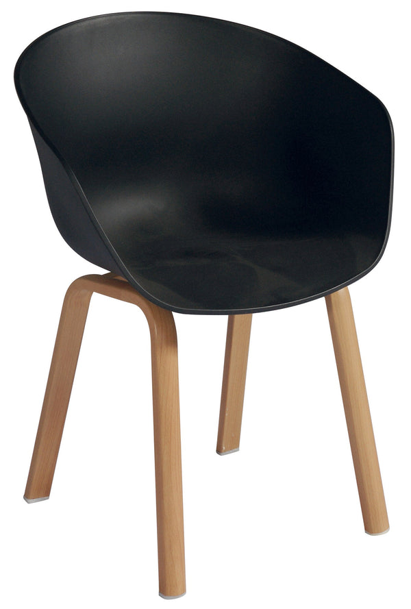 online Stuhl 65x51x80 cm aus Polypropylen in Eisen und schwarzem Onyx