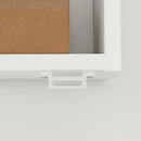 Specchio da Bagno Ovale 45x13,5x 90 cm con Armadietto in MDF Bianco 
