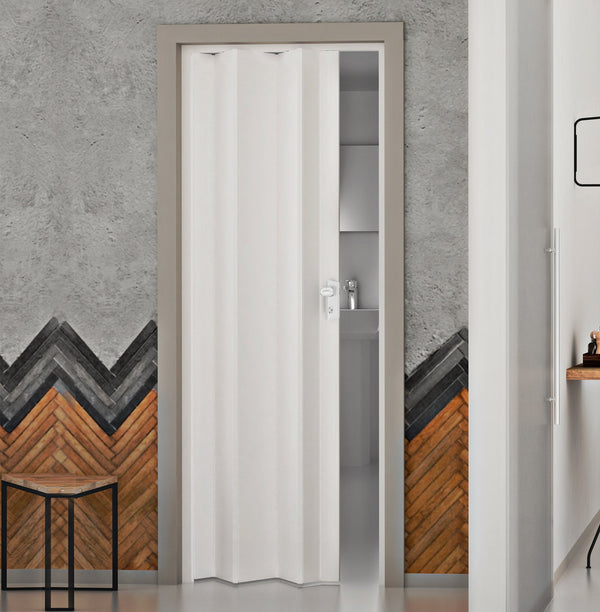 Porta a Soffietto da Interno 83x214 cm in PVC Caroline Bianco Pastello online