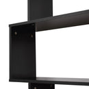 Libreria di Design in Legno Nero 80x24x191 cm 