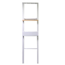 Appendiabiti in Legno 4 Posti con Mesola 40x13H160cm Stand Bianco