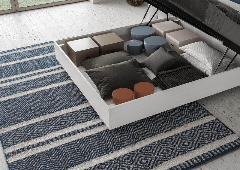 Letto Matrimoniale Testata Inclinata Demas Frassino Bianco Varie Misure