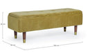 Panca Fondo Letto 2 Posti 120x42x42 cm con Vano Contenitore Kira Verde Oliva
