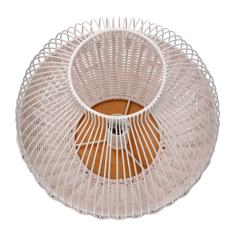 Lampada in rattan bianco con attacco cm Ø30,5xh29,5