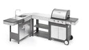 Modulo Componibile Corner Ompagrill Indian con Rubinetto e Scarico Compatibile BBQ Indianapolis in Acciaio Inox
