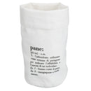 Sacchetto pane piccolo 13x30 cm in Cotone VdE Tivoli 1996 Bianco