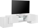 Mobile TV 4 Ante 190x35/45x45 cm Pillon Bianco Lucido