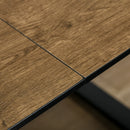 Tavolo Allungabile 120-160x80x76 cm Max 4-6 Persone in MDF e Metallo color Legno