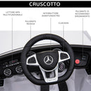 Macchina Elettrica per Bambini 12V con Licenza Mercedes GLA 45 AMG Bianca