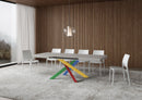 Tavolo Allungabile 120/224x90 cm Volantis Cashmere Gambe Multicolore 4/B      