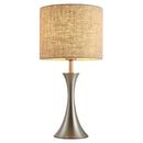 Lampada da Comodino Abat Jour con Paralume in Tessuto E27 Ø25x51 cm  Beige