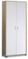 Armadio Multiuso 2 Ante 83x190x29 cm Noce Stelvio/Bianco Fiammato