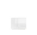 Madia Design Moderno 2 Ante Jupiter 120x44x90 cm Bianco laccato lucido