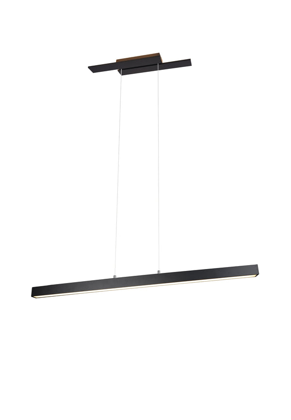 LED-Pendelleuchte für den Innenbereich aus mattschwarzem Metall sconto